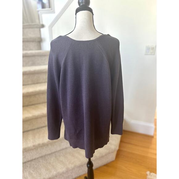 Athleta Hanover Merino Wool Blend Dusty Plum Purple Sweater - Picture 3 of 6